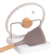 K-Living 多功能鍋蓋勺菜板炊具架, 白色, 1組