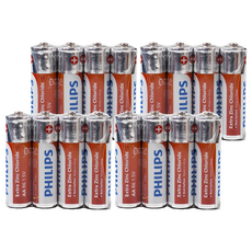 PHILIPS 飛利浦 碳鋅電池 3號, 4顆, 4組