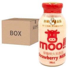 台農乳品 草莓保久乳飲品, 200ml, 24瓶