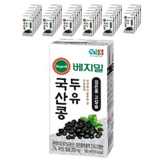 베지밀 국산콩 두유 검은콩 고칼슘, 64개, 190ml