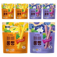 베베쿡 더 맛있는 빼빼롱뻥 블루베리 40g 3p + 구운옥수수 40g 3p, 1세트