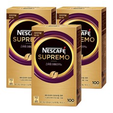 네슬레 네스카페 수프리모 스위트아메리카노, 3.1g, 100개입, 3개