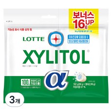 롯데자일리톨 껌 알파 오리지날 리필, 102g, 3개