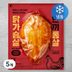 한끼통살 닭가슴살 핫양념 치킨맛 (냉동), 100g, 5개