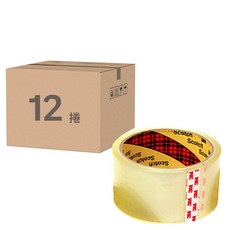 3M Scotch 透明膠帶, 黏性佳不易斷裂, 品質保證, 環保設計, 3036-6B, 12捲