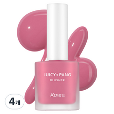 어퓨 과즙팡 워터 블러셔 8g, PK02 가나다라즈베리, 4개