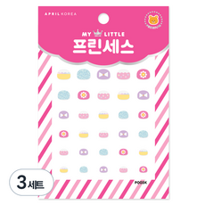 에이프릴 코리아 마이리틀 프린세스 키즈 네일스티커, P003K 살랑살랑 봄바람, 3개 P003K 살랑살랑 봄바람, 3세트