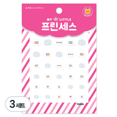 에이프릴 코리아 마이리틀 프린세스 키즈 네일스티커, P005K 달콤한 캔디, 3개 P005K 달콤한 캔디, 3세트