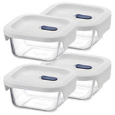 락앤락 탑클라스 실리콘 직사각 밀폐용기 630ml, 4개, 단품 단품, 4개