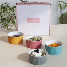 로얄보덴 파스텔 래머킨 소스볼 4종 세트, 핑크, 블루, 머스터드, 그레이, 1세트 핑크, 블루, 머스터드, 그레이, 1세트