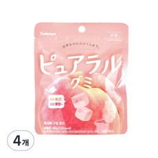 카바야 퓨아랄 구미 피치, 40g, 4개