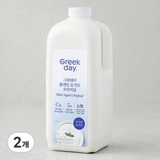 그릭데이 플레인 요거트 오리지널, 1.8L, 1개입, 2개 1800ml, 2개