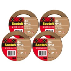 쓰리엠 스카치 종이 포장용 박스테이프 48mm x 36.5m, 갈색, 4개