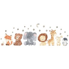jb design 童趣風壁貼 br66438 動物大集合 80g
