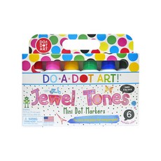 DO-A-DOT ART 點點畫筆 Set 6入 Jewel Tones Mini Dot Markers, 迷你寶石色, 1盒