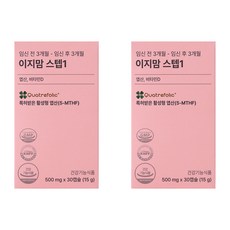 Easy Mom Step 1 葉酸 維生素 D, 30顆, 2個