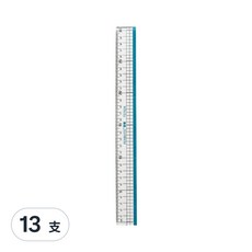 PENROTE 筆樂 30CM 直尺，超透明標尺，適用於一般丈量, TD7626, 13支