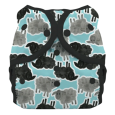 THiRSTiES 壓扣防水尿布兜, 100%聚酯層到聚氨酯上 (TPU), Counting Sheep, 1件