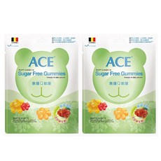 ACE 無糖Q軟糖, 比利時進口, 無添加人工色素, 1200位醫生連續五年選擇使用, 240g, 2袋