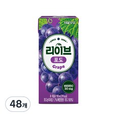 서울우유 리이브 포도 주스, 190ml, 48개