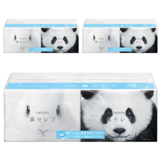 nepia 王子 鼻貴族袖珍包面紙, 三重成分配方, 高吸水性, 強韌密實, 療癒包裝設計, 16包, 3袋