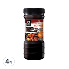 청정원 명가 화끈한 매운갈비 양념, 4개, 840g