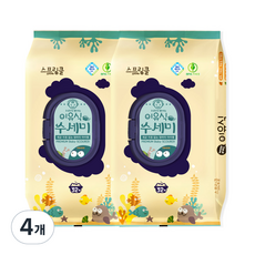 스프링클 일회용 이유식 수세미, 혼합색상, 32개입, 4개