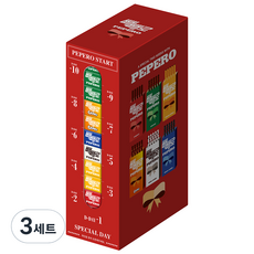 롯데웰푸드 오리지날 빼빼로 54g x 3p + 아몬드 빼빼로 37g x 3p + 초코필드 빼빼로 53g x 2p + 크런키 빼빼로 39g x 2p + 화이트쿠키 빼빼로 37g + 초코쿠키 빼빼로 37g 세트, 531g, 3세트