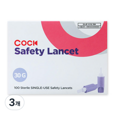 콕 세이프티 자동 안전 랜싯 30g, 100개입, 3개