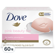 도브 핑크 뷰티바 비누 플로럴향, 75g, 60개