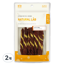 내츄럴랩 치즈말이 강아지간식, 소고기, 100g, 2개