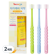 예꼬맘 아동용 치약 3단계 + 360 유아용 칫솔 1단계 3p, 2세트