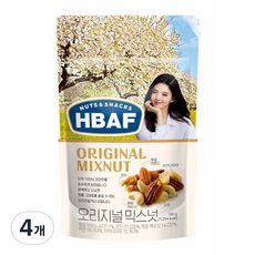 HBAF 넛츠앤스낵스 오리지널 믹스넛, 190g, 4개