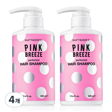 더프트앤도프트 퍼퓸드 샴푸 핑크브리즈, 500ml, 4개