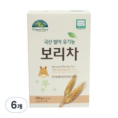 오가닉스토리 국산 발아 유기농 보리차 10개입, 100g, 6개, 10개
