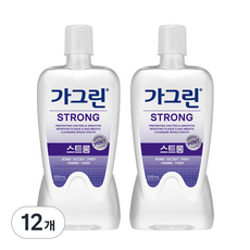 가그린 스트롱 구강청결제, 1.2L, 12개