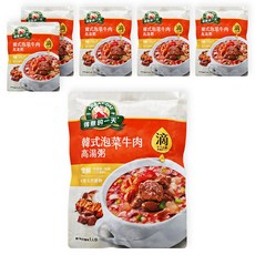 得意的一天 滴雞精高湯粥 韓式泡菜牛肉粥 320g*6包 (韓式泡菜牛肉, 即食粥, 高湯粥)
