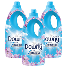 다우니 초고농축 7일 지속 탈취파워 섬유유연제 레몬그라스와 라일락 본품, 2L, 3개