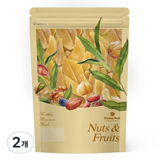 그린너트 너츠 앤 후르츠 건망고 슬라이스, 1kg, 2개