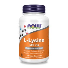 NOW Foods 左旋離胺酸膠囊 500mg, 100顆, 0.8g, 1罐