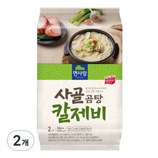 면사랑 사골 곰탕 칼제비 2인, 364g, 2개