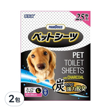 PAMDOGS 幫狗適 寵物竹炭尿布 厚型 L 60x90cm 25片, 快速吸收, 加厚勁性, 長效除臭, 50片