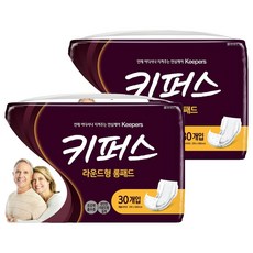 키퍼스 라운드형 롱패드 성인용 기저귀 290 x 580 mm, 30개입, 2개