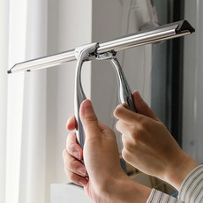 efactory Judy N 不鏽鋼304高級支架型浴室刮水器, 1個, 銀色
