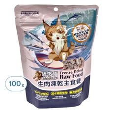 Cat Glory 驕傲貓 18週以上貓犬共享 生肉凍乾主食餐, 鮭魚羊奶, 100g, 1包