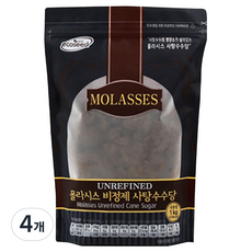 썬앤지 몰라시스 비정제 사탕수수당, 1kg, 4개