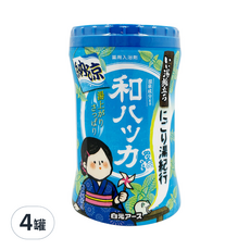 Hakugen Earth 白元 納涼濁湯溫泉旅行記保濕入浴劑, 540g, 4罐