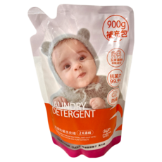 媽媽餵 抗菌防蟎洗衣精補充包 2倍濃縮 美國EPA認證 99.9%抗菌力, 900g, 1包