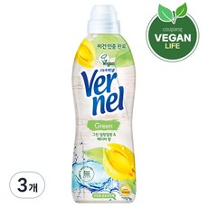 버넬 그린 고농축 섬유유연제 일랑일랑 앤 베티버 본품 3개 900ml