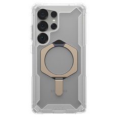 UAG Galaxy S25 Ultra 磁吸耐衝擊支架經典保護殼-透明(鈦灰圈),軍規防摔,手機殼, 透明色 + 鈦灰圈